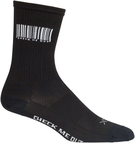 SockGuy SGX Barcode Sock 5 inch Black Small/Medium
