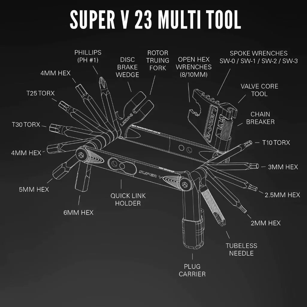 Lezyne Super V23 Multi-Tool Black